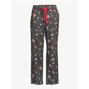 Joyspun Women's Print Flannel Sleep Pants, Size Small